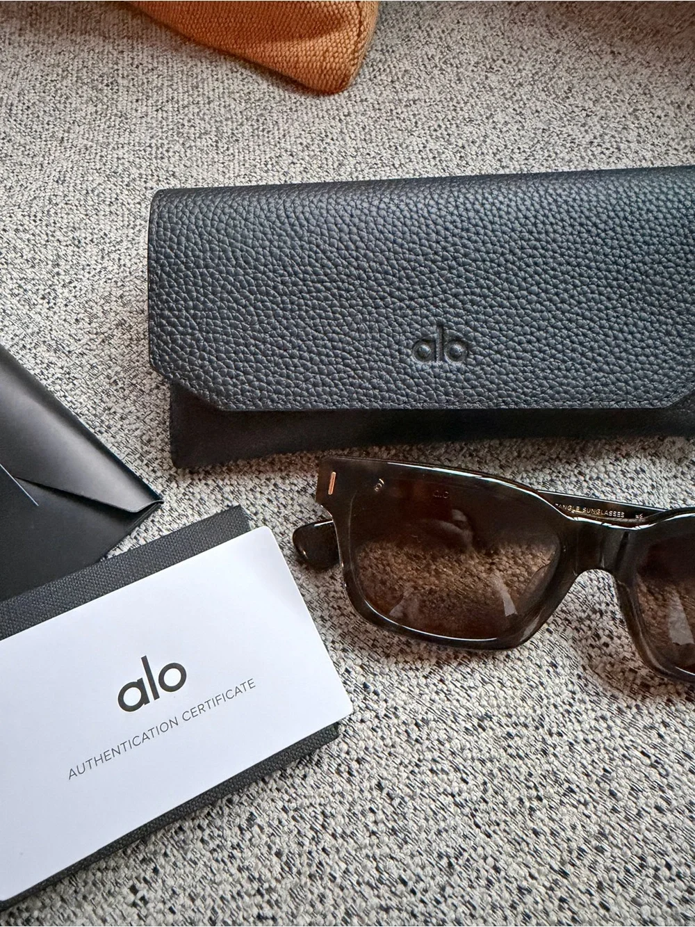 NWT ALO Rectangular Sunglasses in Brown Tortoise